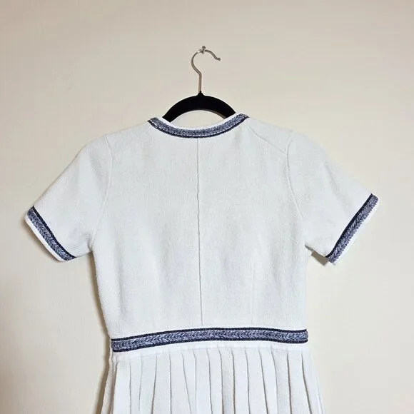 Maje Pleated Mini Dress Size 38 - Picture 6 of 8